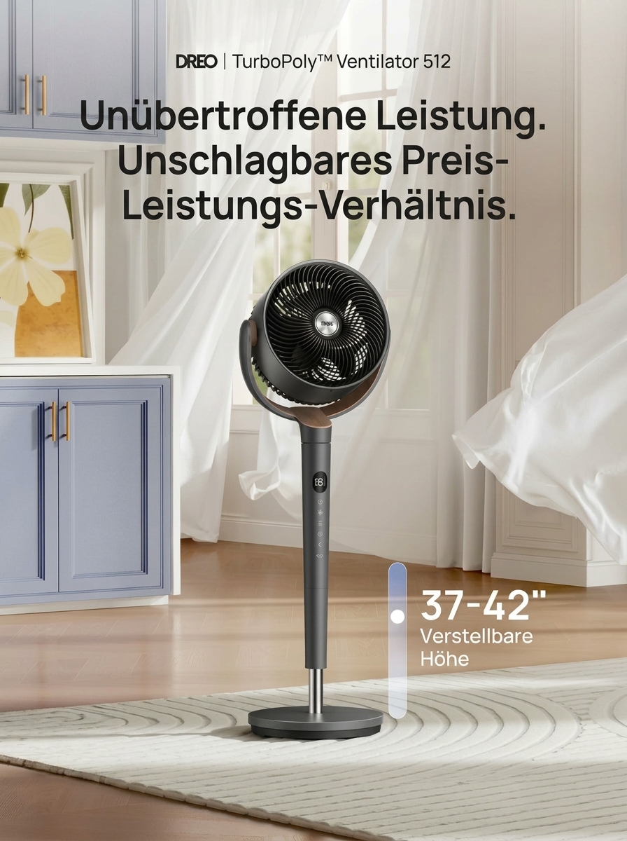 Ventilator im Schlafzimmer